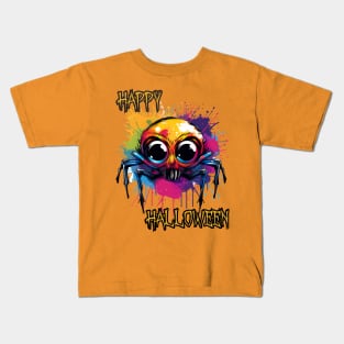 Spooky Spider Happy Halloween Kids T-Shirt